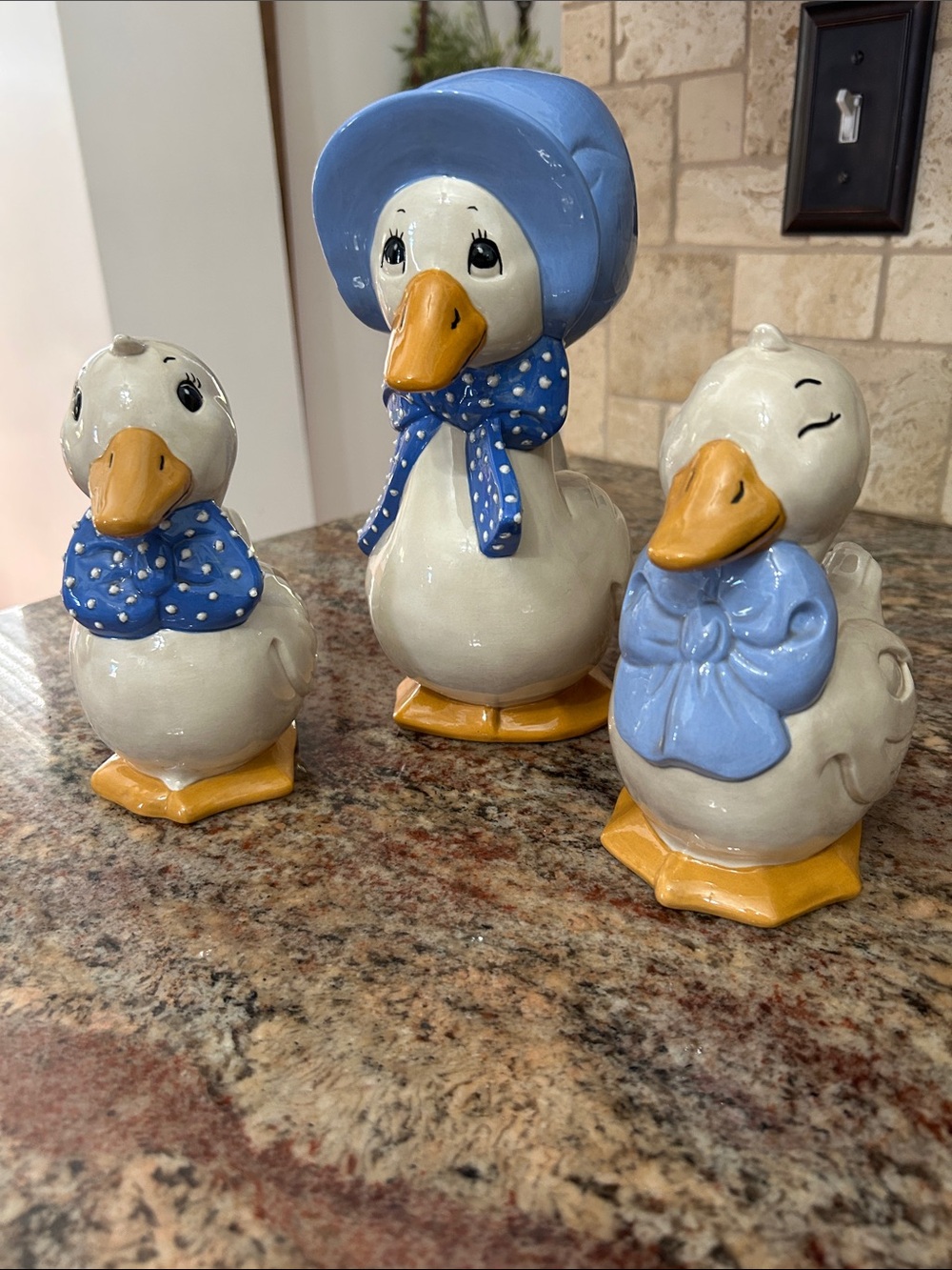 Vintage Ceramic Mother Goose Figurine Set